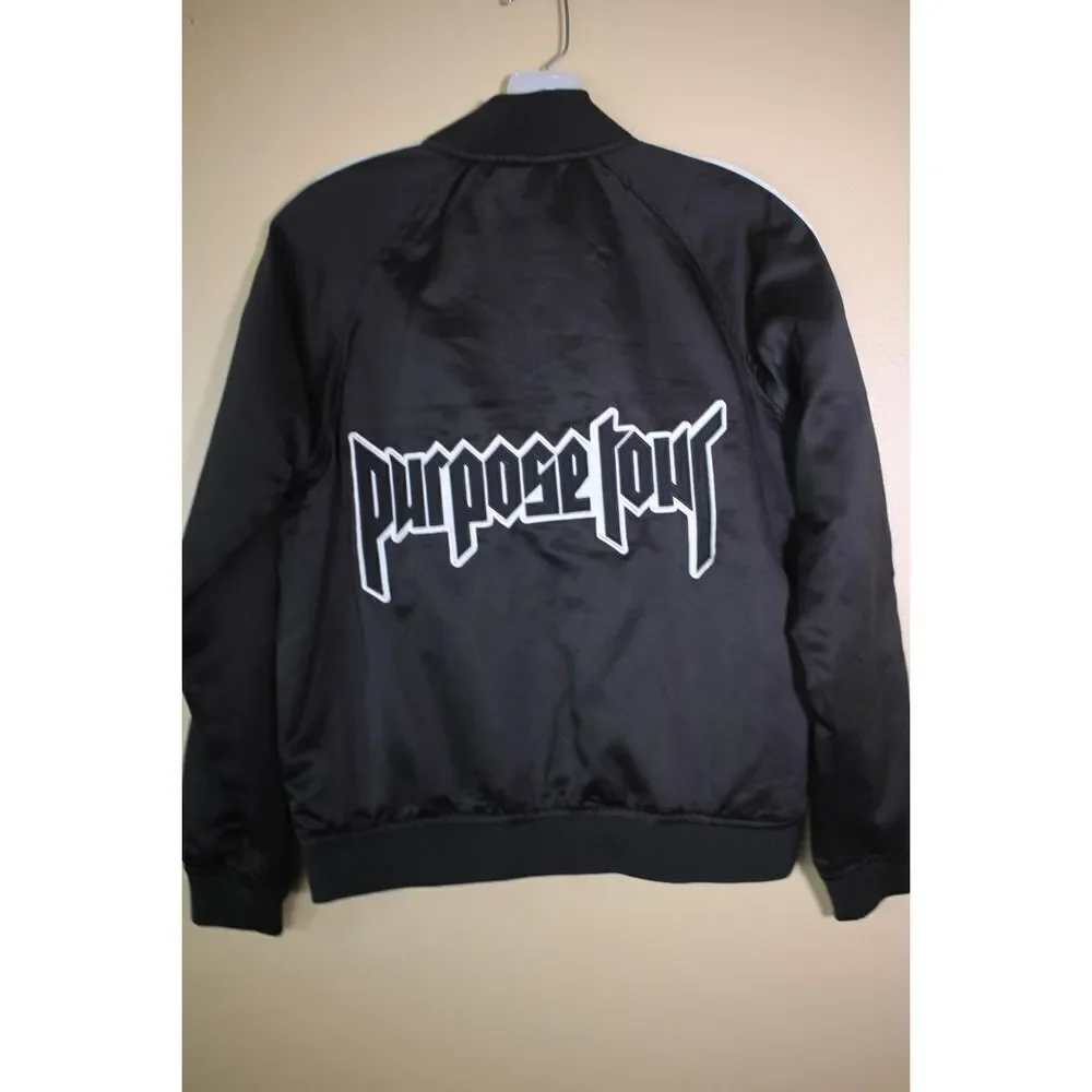 Justin Bieber Purpose Tour black/white jacket size small